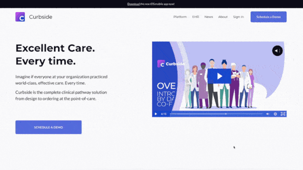 Curbside case study and marketing screenshots