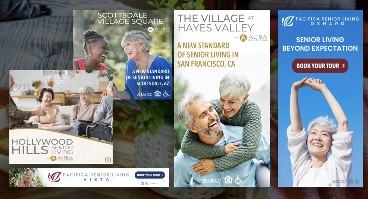 Senior living digital advertising creatives
